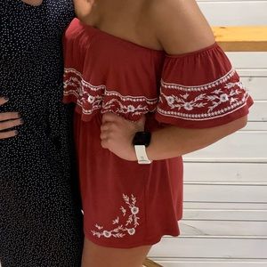 American Eagle off the shoulder romper